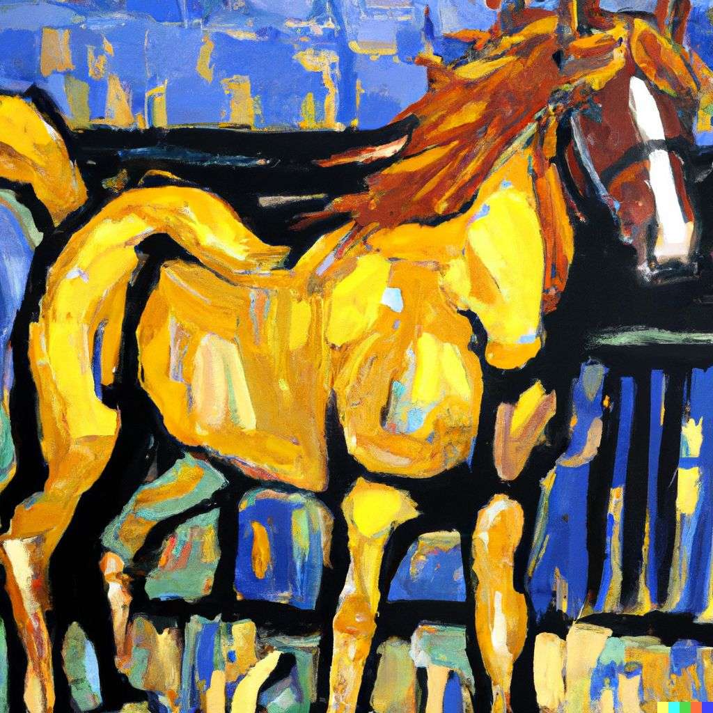 a horse, painting by Vincent van Gogh
